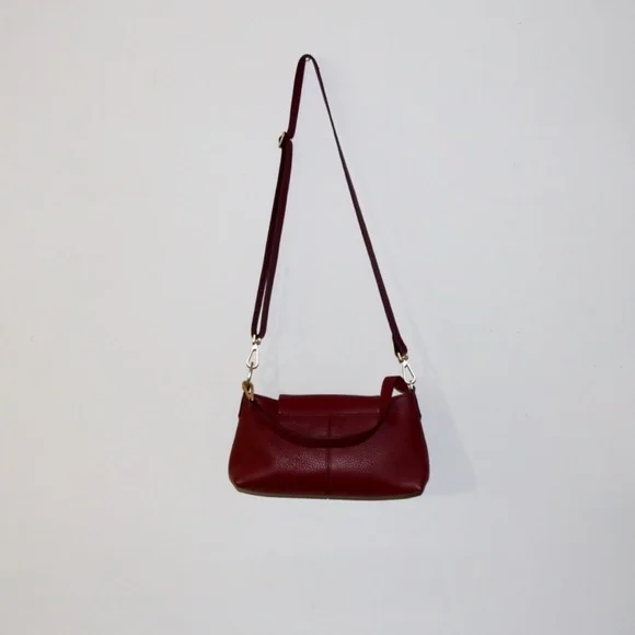 Hammitt Brushed Gold Pebble Leather VIP Satchel in Pomodoro Red - Picture 4 of 15